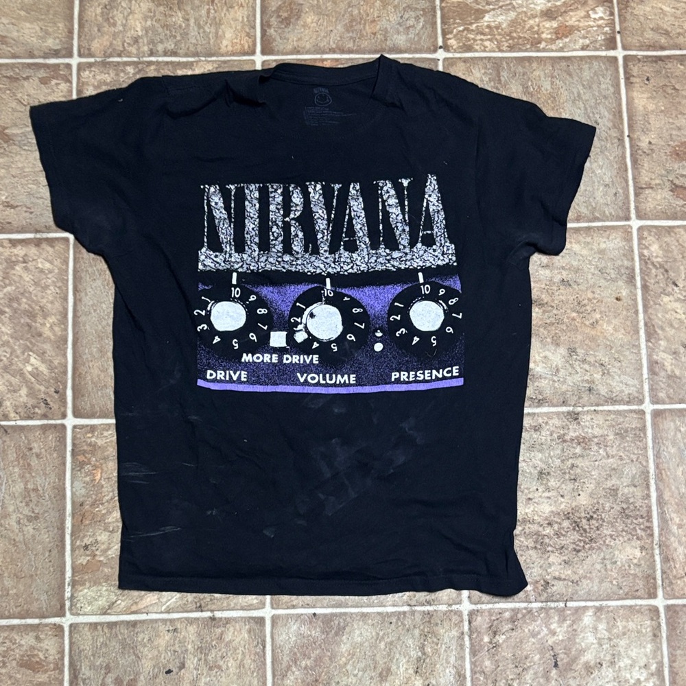 NIRVANA Black and Purple Kids T-Shirt